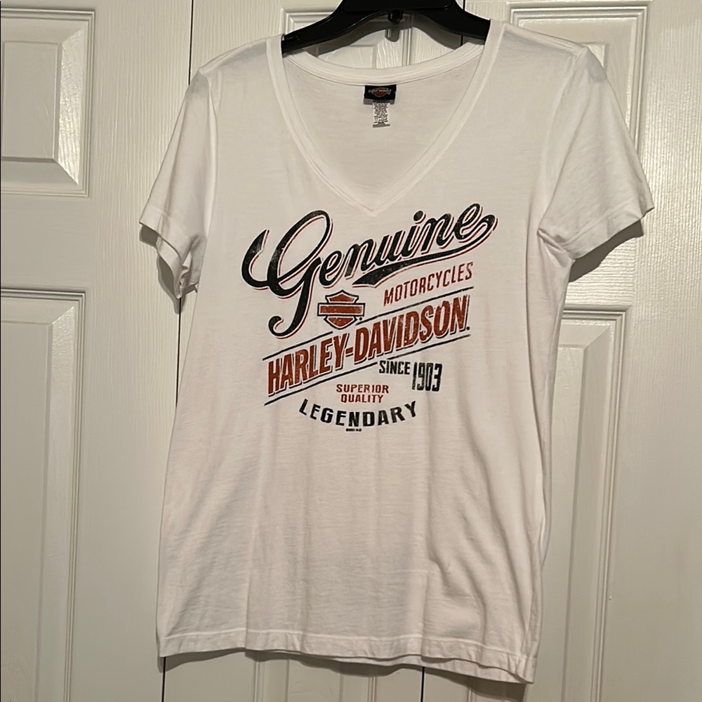 Harley-Davidson White Short Sleeve Tee
